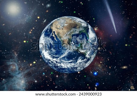 Earth from space with a dramatic view. The elements of this image furnished by NASA.

