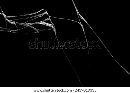 Close-up wrinkles and cracks on LCD screen glass display from smartphone, tablet or monitor from effect smash and fall bumps with detail pattern background, for use as a pattern on tiles or wallpaper