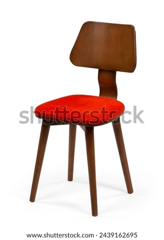 dining chair isolated on white background .wooden chair