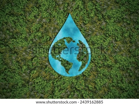 World Water Day Concept. Water for peace. Saving water and world environmental protection concept- Environment day and earth day. Royalty-Free Stock Photo #2439162885