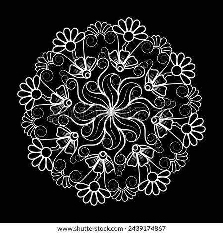 Simple mandala unique flower floral vector eps mandala pattern for free download