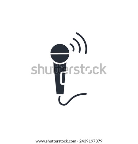 Microphone icon. vector.Editable stroke.linear style sign for use web design,logo.Symbol illustration.
