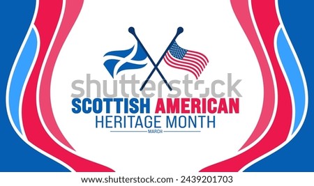 April is Scottish American Heritage Month background template. Holiday concept.