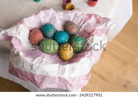 Preparing for Easter, painting eggs with your own hands