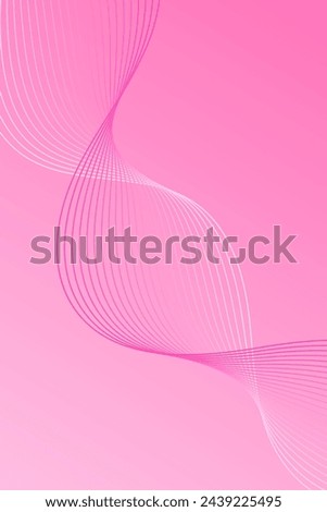Abstract background with waves for banner. Standart poster size. Vector background with lines. Element for design. Pink gradient. Brochure, booklet. Love, wedding. Women's Day. Bachelorette party