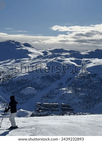 Beautiful picture of the slopes of Hemsedal ski resort.
