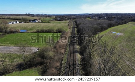 Railroad track (drone picture) - South denmark