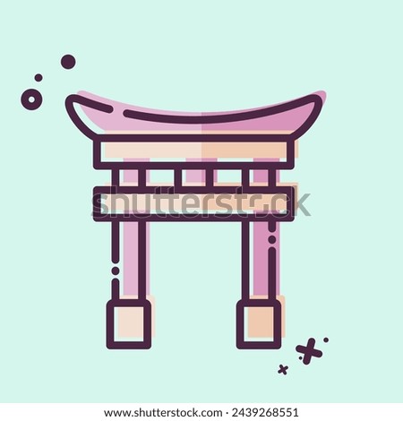 Icon Tori Gate. related to Japan symbol. MBE style. simple design illustration.