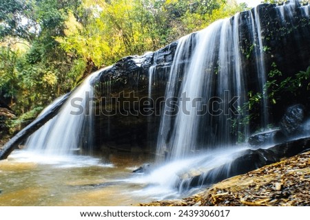 Bann Huai Hoi Waterfall in Nature at Mae Wang, Chiangmai, Northern Thailand