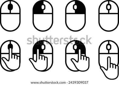 The group of mouse icon Royalty-Free Stock Photo #2439309037