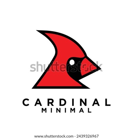 cardinal bird logo icon vector illustration template design