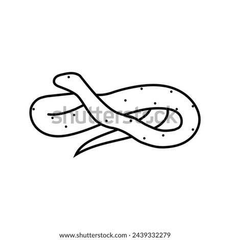 green tree python animal snake line icon vector. green tree python animal snake sign. isolated contour symbol black illustration