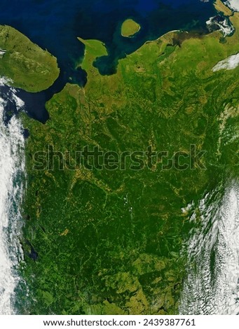 Northwestern Russia. Northwestern Russia. Elements of this image furnished by NASA.