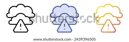 bad weather icon. Linear, Blue Fill and Gradient Style Design Isolated On White Background