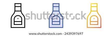 barbecue icon. Linear, Blue Fill and Gradient Style Design Isolated On White Background