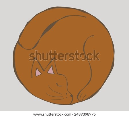 Outline illustration vector image of a  cat.
Hand drawn artwork of a cat logo.
Simple cute original logo.
Hand drawn vector illustration for posters.