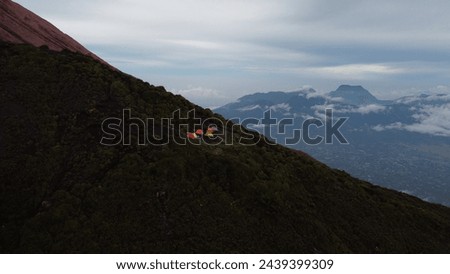 Mount Kerinci is the highest mountain in Sumatra and the highest volcano in Indonesia with an altitude of 3805 masl in the Kerinci Seblat National Park area. Kayu Aro, Kerinci, Jambi, Indonesia, Asia. Royalty-Free Stock Photo #2439399309