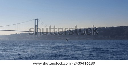 Bosphorus Bridge or 15 July Martyrs Bridge in Istanbul, Bosphorus view.
