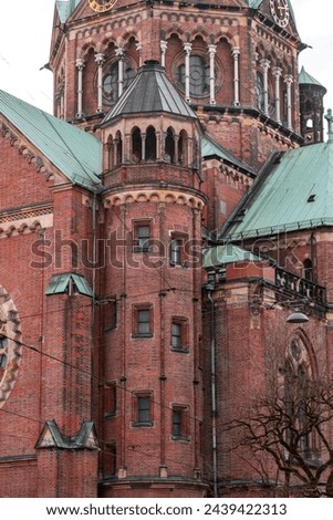 St. Luke's Church, Lukaskirche is the largest Protestant church in Munich, southern Germany, built between 1893 and 1896. Royalty-Free Stock Photo #2439422313