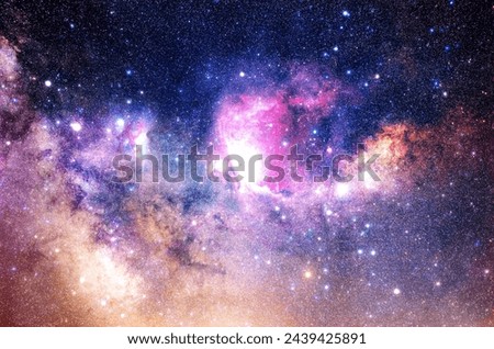 Milky Way colorful starry skies 
