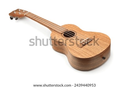 Hawaiian  four string ukulele isolated on white