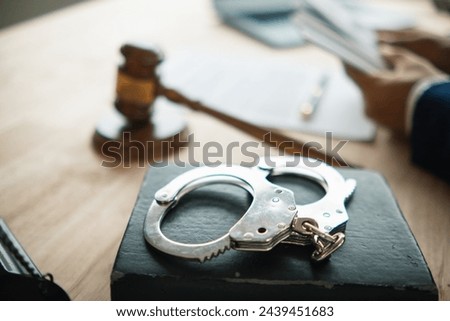 The concept of defendants in serious cases bribing officials involved in court decisions to change the course of case by giving bribes to facilitate the Lawyer team and prosecutors. bribery concept Royalty-Free Stock Photo #2439451683