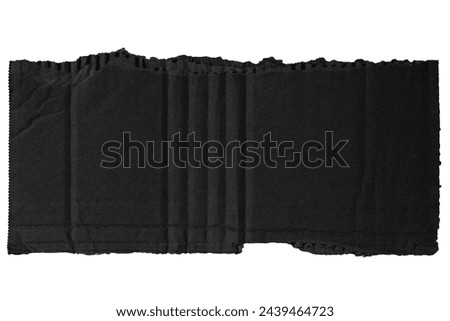 A piece of black cardboard on a blank background