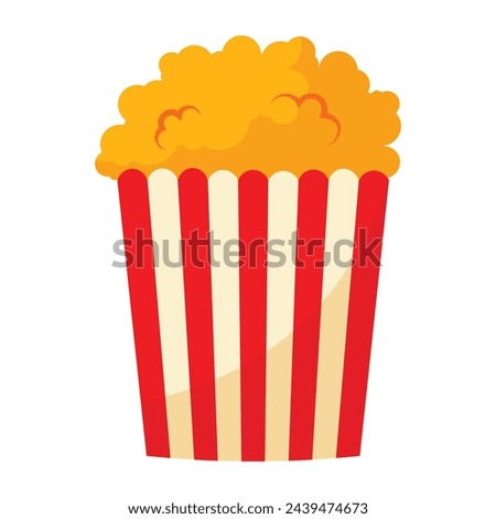 Cartoon Popcorn icon. vector illustration.