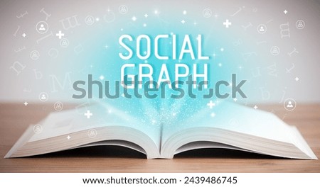 open book, social networking concept concept