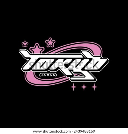 Streetwear tokyo japan y2k colorful quotes slogan typography vector design icon illustration. Clip art, print, poster, banner, fashion, slogan shirt, sticker, flyer