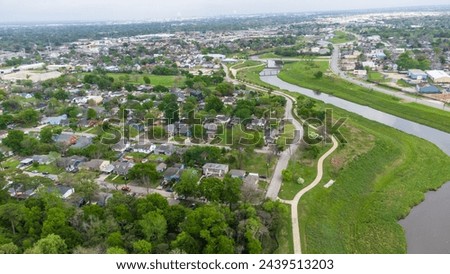 Aerial Drone view of Downtown Houston city, Texas, USA - Skyline Cityscape view 
