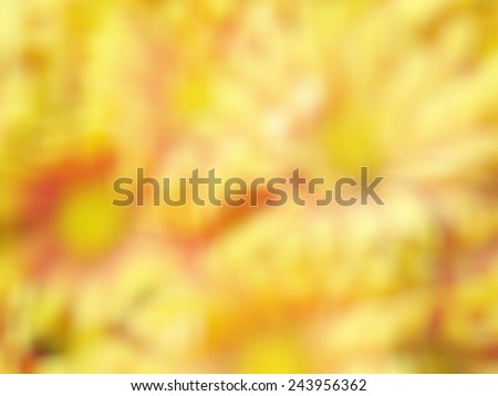 Abstract background. Yellow flower background with blur effect.