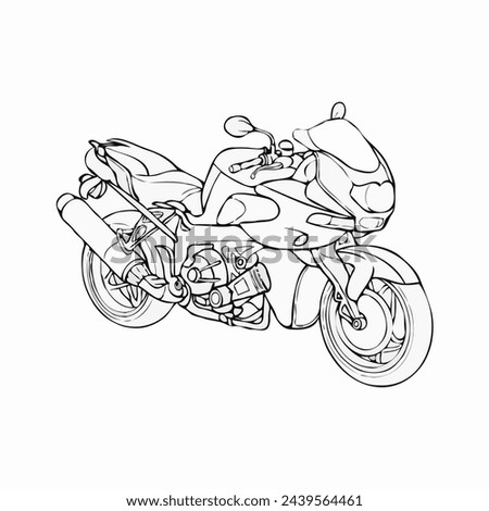 Vector design of a motorcycle 
