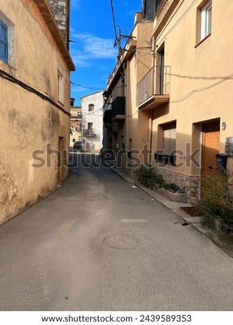 Street in the village Albons in Catalunia Spain Royalty-Free Stock Photo #2439589353