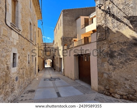 Old town village La Roqueta in Catalunia Spain Royalty-Free Stock Photo #2439589355