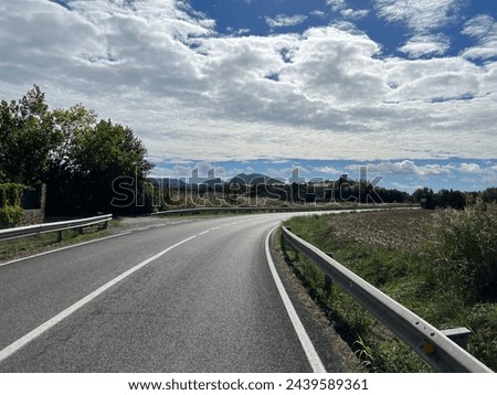 Road around Bellcaire d'Emporda in Catalunia Spain Royalty-Free Stock Photo #2439589361