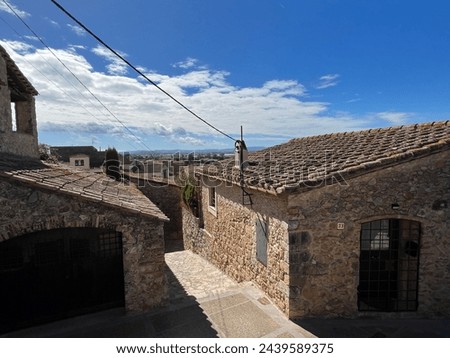 Old town village Bellcaire d'Emporda in Catalunia Spain Royalty-Free Stock Photo #2439589375
