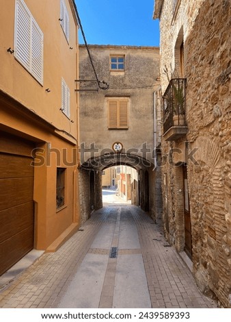 Old town village La Roqueta in Catalunia Spain Royalty-Free Stock Photo #2439589393