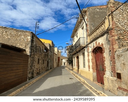 Street in Viladamat Catalunia Spain Royalty-Free Stock Photo #2439589395