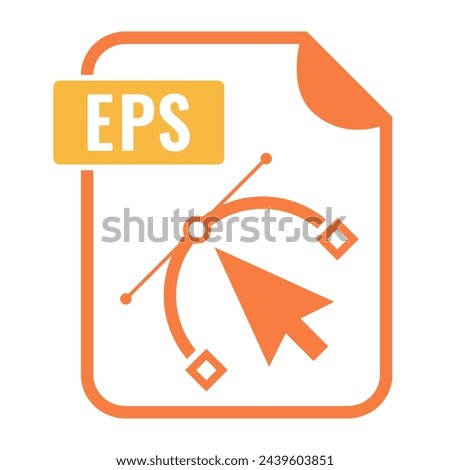 Vector Eps file format icon isolated on white background