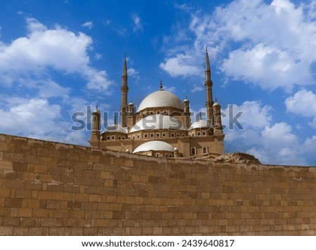 The iconic Mohamed Ali Mosque in Cairo, Egypt.