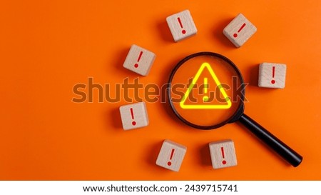Exclamation mark caution sign and exclamation mark icon for internet network security, Caution warning sign for notification error and maintenance, Internet malware viruses destroying computer data