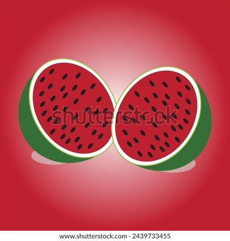 Slice Watermelon. Water Melon. Watermelon vector illustration.
