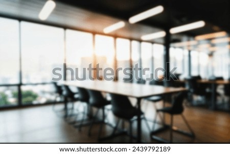 Contemporary conference room with chairs in an office setting
 Royalty-Free Stock Photo #2439792189