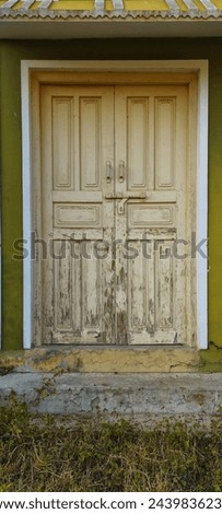 vintage white door with stairs 