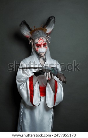Glorious mask theater actress portrait. Movie or Halloween image