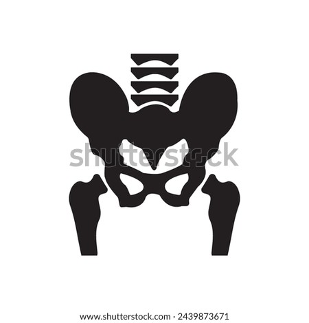 Hip Bone icon vector illustration logo design.