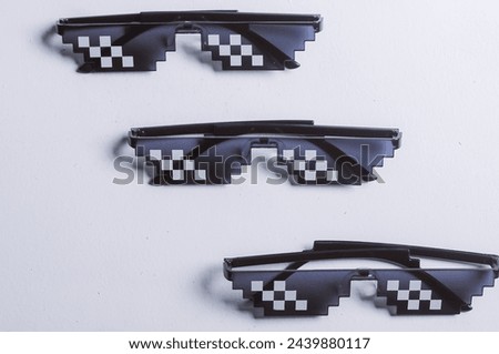 Thug Life Glasses Isolated on White Background