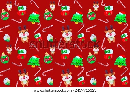 Christmas isolated holiday seamless pattern candy Winter mood vintage design Sweet wallpaper Wrapping paper fabric textile Xmas red cute background print Caramel stick Sweet lollipop December Cartoon