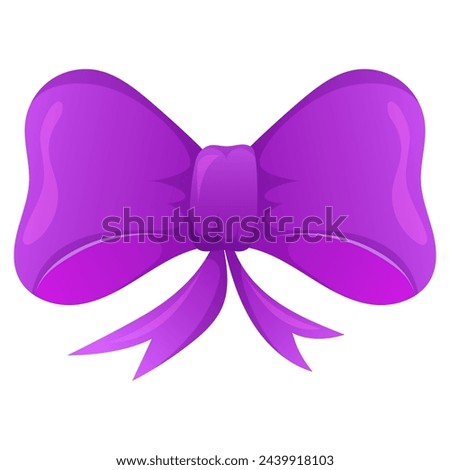 Cartoon bow from ribbon clip art isolated on white background